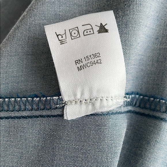 Indigo Rose Women's Blue Button Down Long Sleeve Shirt, Size M - Picture 6 of 7